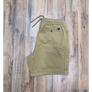 GAP Men's XL Khaki Pull-On Shorts Elastic Waist‎ Drawstring 98% Cotton